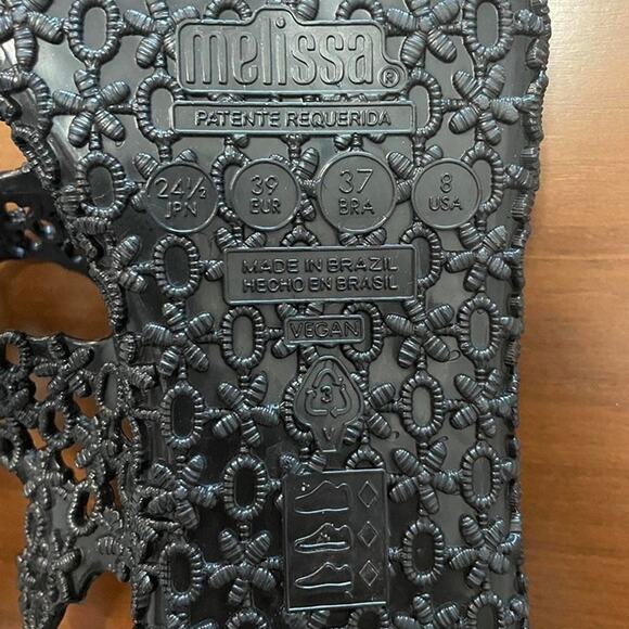 Melissa Panc x Isabela Capeto Black Vegan Rubber Sandals – Women’s Size 8 - Picture 6 of 7